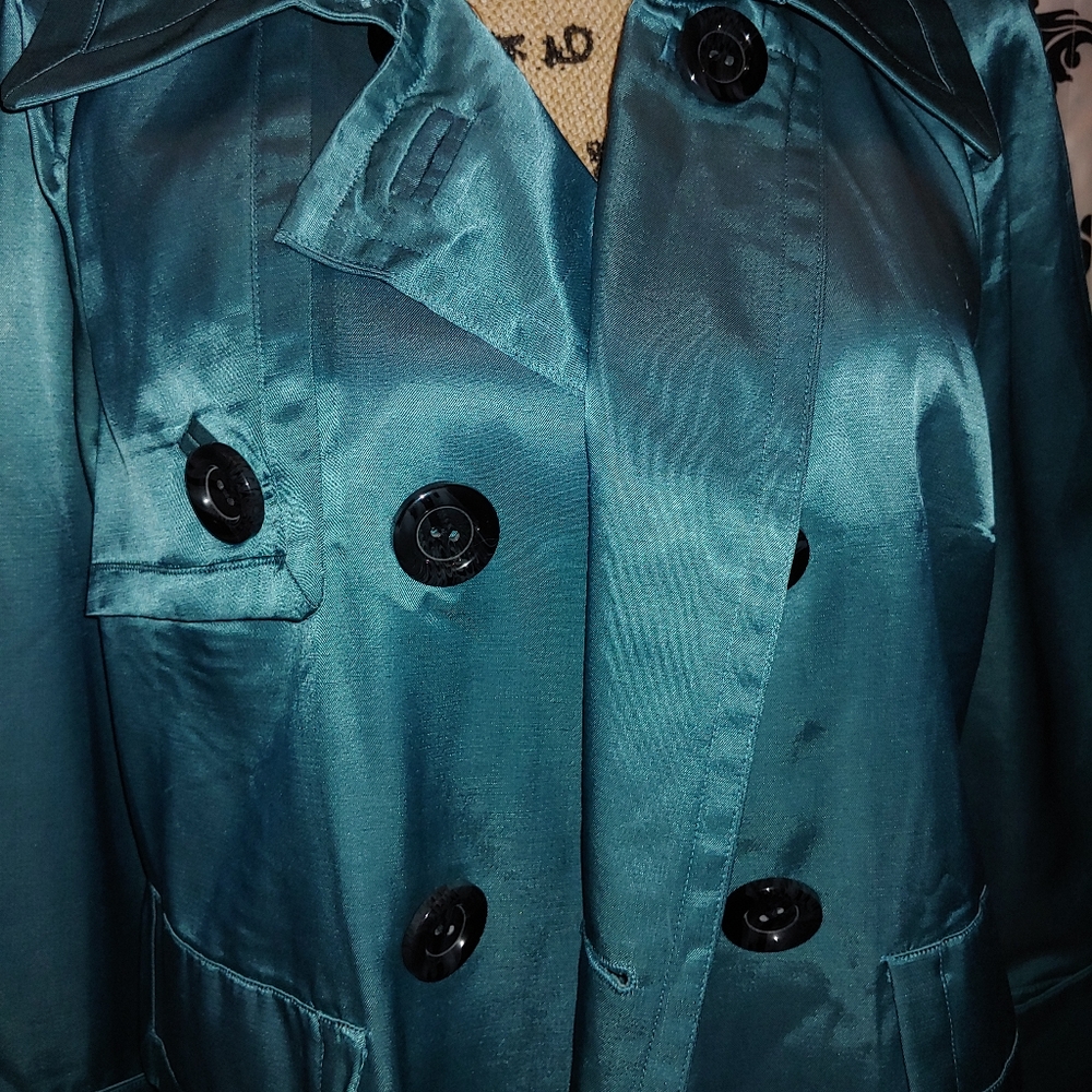 Blue satin jacket - Picture 6 of 8